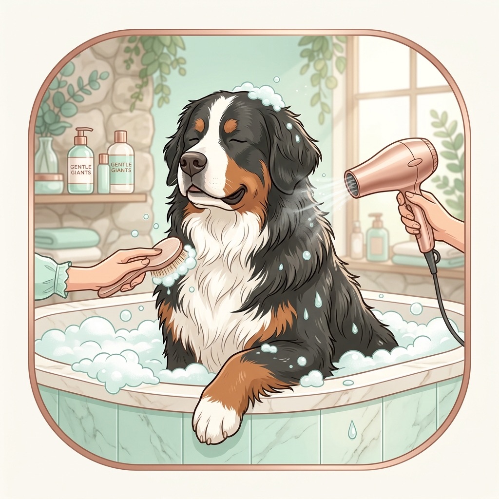 Waschen Föhnen große Hunde